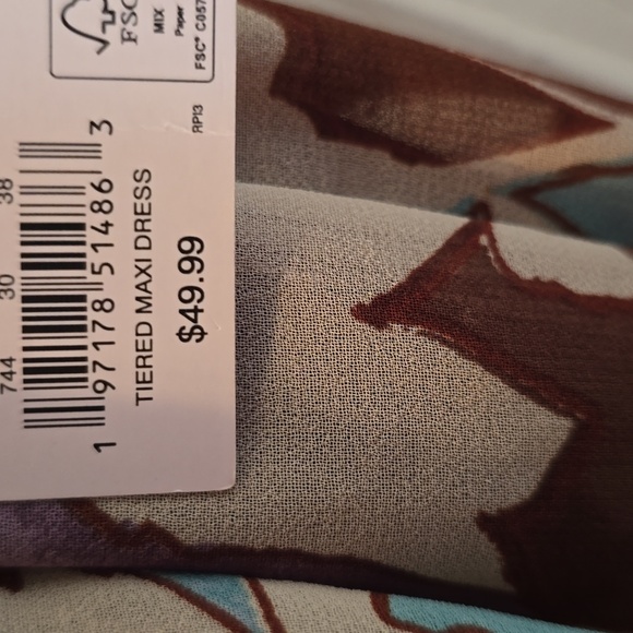 Floral Maxi Dress in Purple and Yellow - Picture 6 of 16